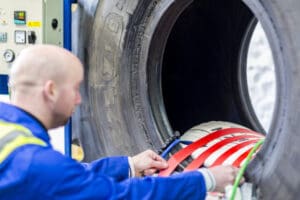 27.00R49 tyre repair. OTR tyre repair.